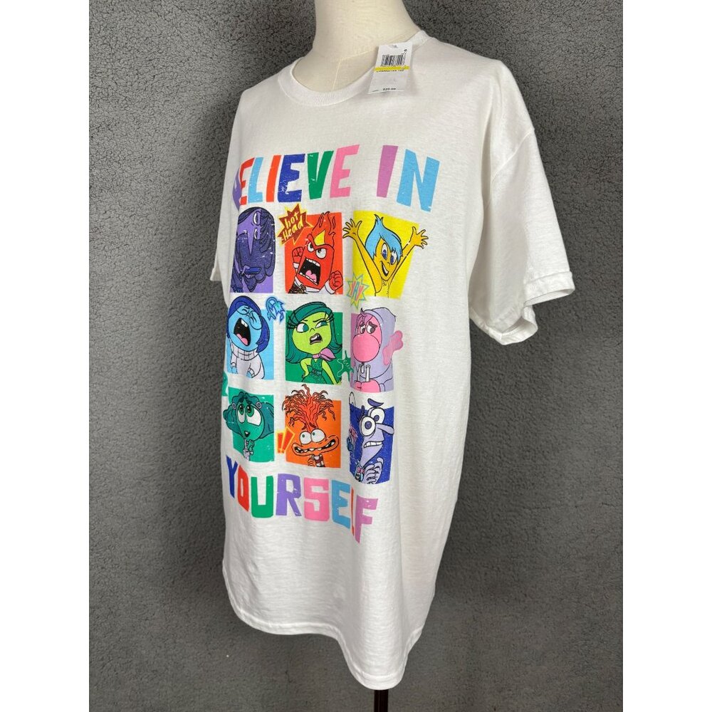 Disney Pixar Inside Out 2 Believe In Yourself Multicolor Graphic Tee Med NWT's - Picture 4 of 7